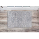 Kennard Modern Machine Woven Flatweave Gray and Thistle Area Rug with Non Skid Backing