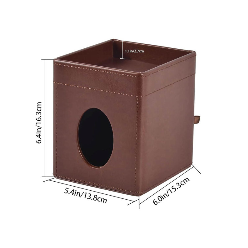 Tissue Box Cover, Brown