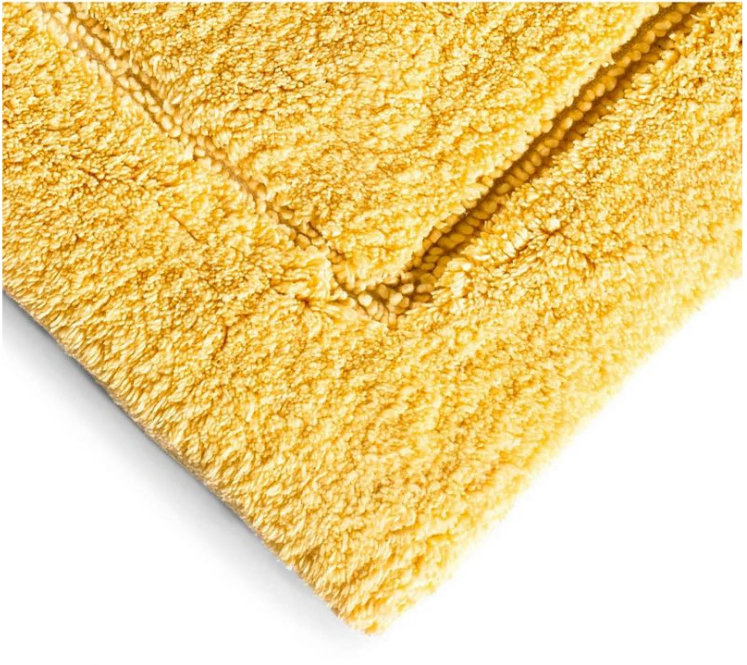 Estabrook Cotton Blend Non-Slip Bath Rug, Yellow, 24" H x 40" W