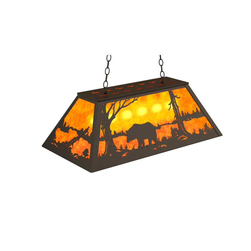 Farrar 6 - Light Pendant, Amber Mica, Oil Rubbed Bronze