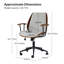 Luis 62.8cm W Modern Polyester Swivel Office Chair-857577822