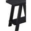 Mobilier de table d'appoint moderne avec tablette en bois noir - comptoir en placage de bois franc, capacité de rangement supplémentaire, pieds audacieux à larges angles, l 24 po x P 22 po, H 23 po, planche supérieure de classe supérieure, tache, charmant-1879170743-1879170639