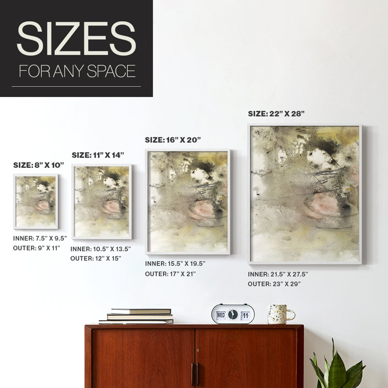 «Soft Inspiration I», reproduction encadrée - bois massif, Cadre simple blanc, H 20 po x l 16 po