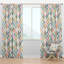 Panneau de rideau simple semi-diaphane avec passe-tringle Mid-Century Diamond II-598459212