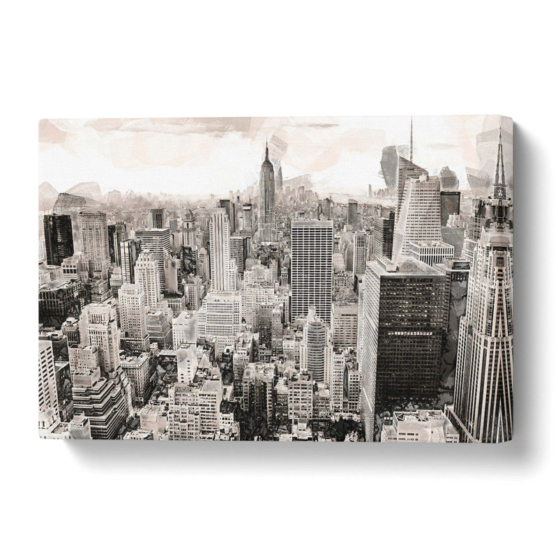 A New York Skyline - No Frame - Wrapped Canvas, 35.6 cm H x 50.8 cm W
