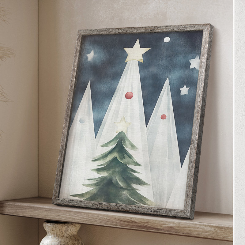 «Christmas Holiday Art DCCCLXVII», reproduction d'art encadrée - bois massif XMA171533, H 11 po x l 9 po