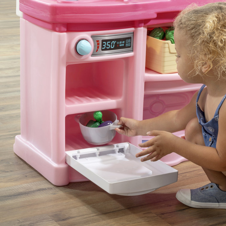 Step2 Fun with Friends Kitchen Set for Kids – Pink – Includes Toy