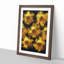 A Wall of Yellow Sunflowers in Abstract - Framed Print-55629362-55629366