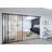 Panel Clear Glass Sliding Room Divider - Aluminum Frame with Silent Glide technology-64119992-126699385-126699386