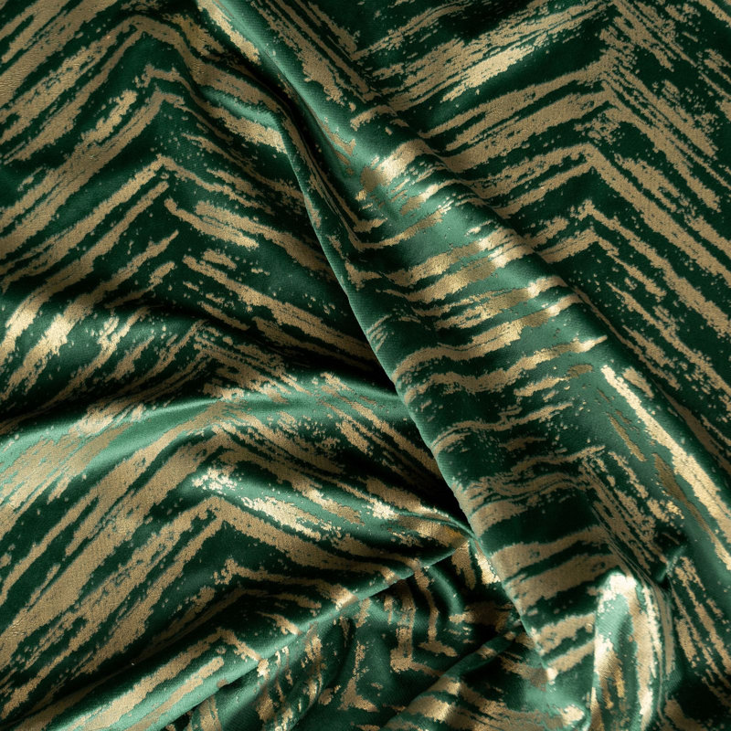 Adelya Blackout Curtains Single Panel, Dark Green
