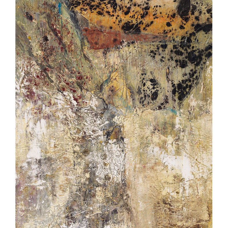 The Giving Tree II Painting, Silver Framed