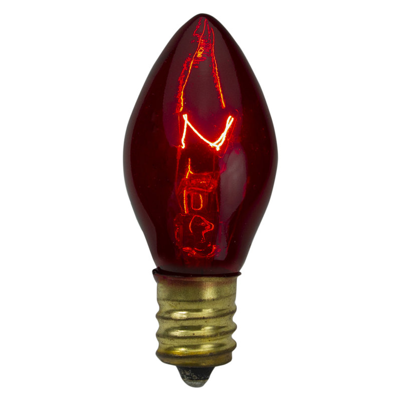 Ampoule de remplacement rouge transparente C7