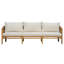 Ensemble de mobilier de patio de 5 pièces, comprenant un canapé, une causeuse, deux fauteuils et une table basse ronde.