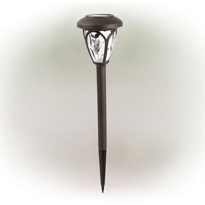 Brown Solar Powered Integrated LED Metal Pathway Light Pack