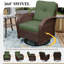  Chaises pivotantes 3 pièces en osier avec coussins verts-826213590