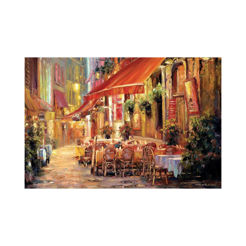 Café In Light by Haixia Liu - Wrapped Canvas Painting, 101.6 cm H x 66.04 cm W x 3.175 cm D