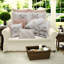 Ensemble de literie 9 pièces élégant, édredon en percale de coton, style maison de campagne