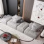 Canapé modulaire moderne 4 pièces avec repose-pieds et coussins pour une configuration et un confort flexibles-590923112