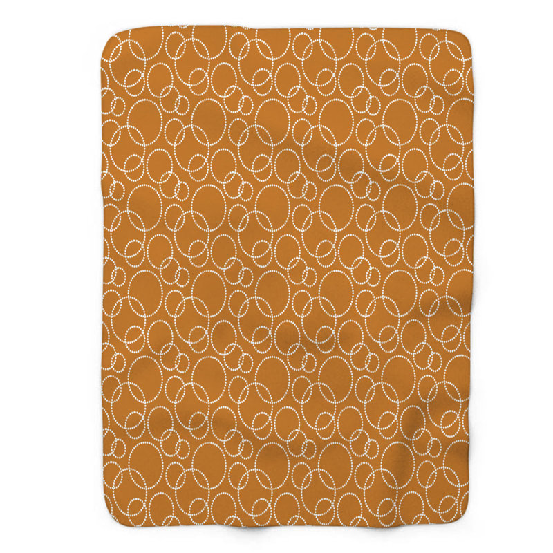 Brown Spheres - Couverture Sherpa de qualité supérieure 1 pièce, Grand lit