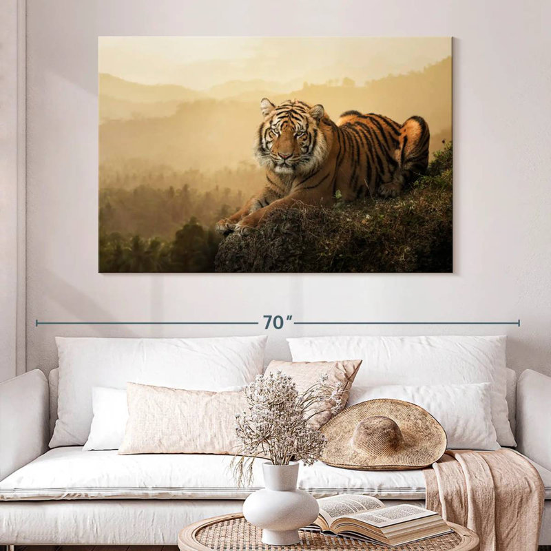Fierce Sumatran Tiger, 34" H x 51" W
