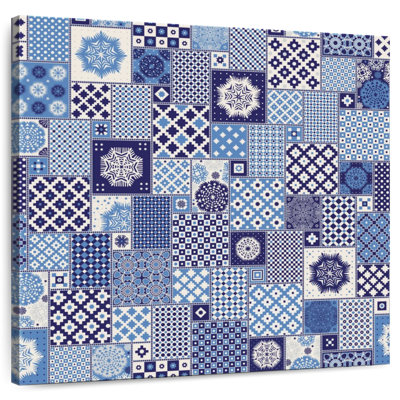 Avery Blue Geometric Patchwork