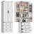 72" White Tall Kitchen Pantry Cabinet Wood Freestanding Storage Cabinet with 2 Doors & 3 Drawers & Adjustable Shelves Utility Cupboard for Kitchen Dining Room Living Room-1011969829