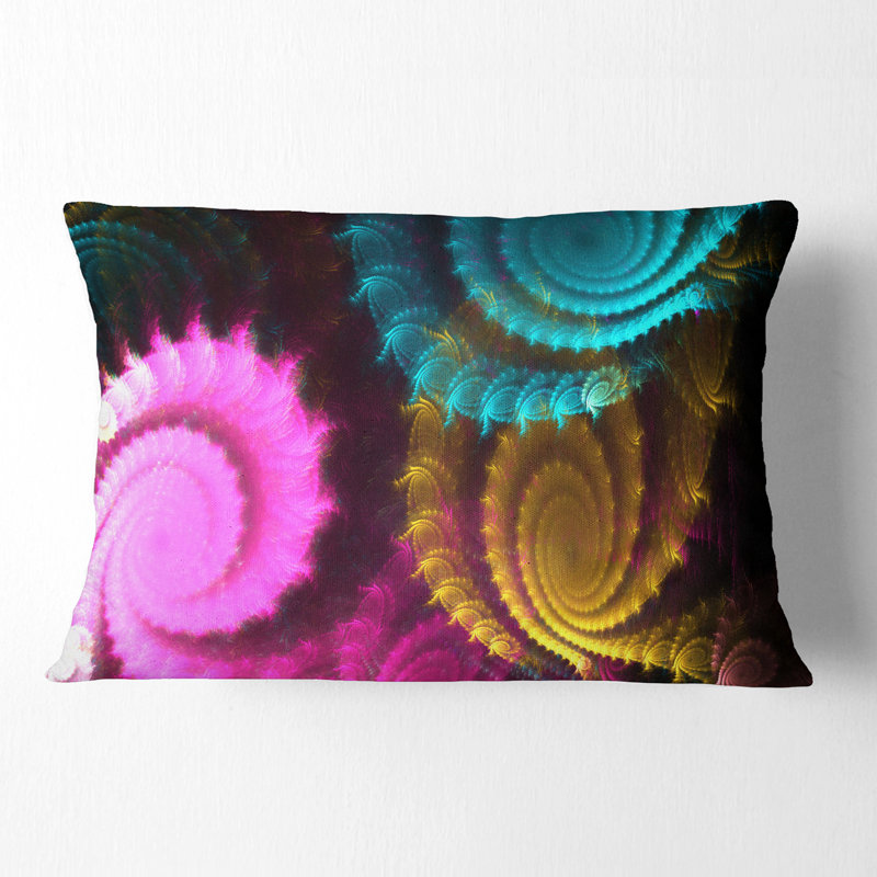 Abstrait fractal coloré - Coussin imprimé abstrait