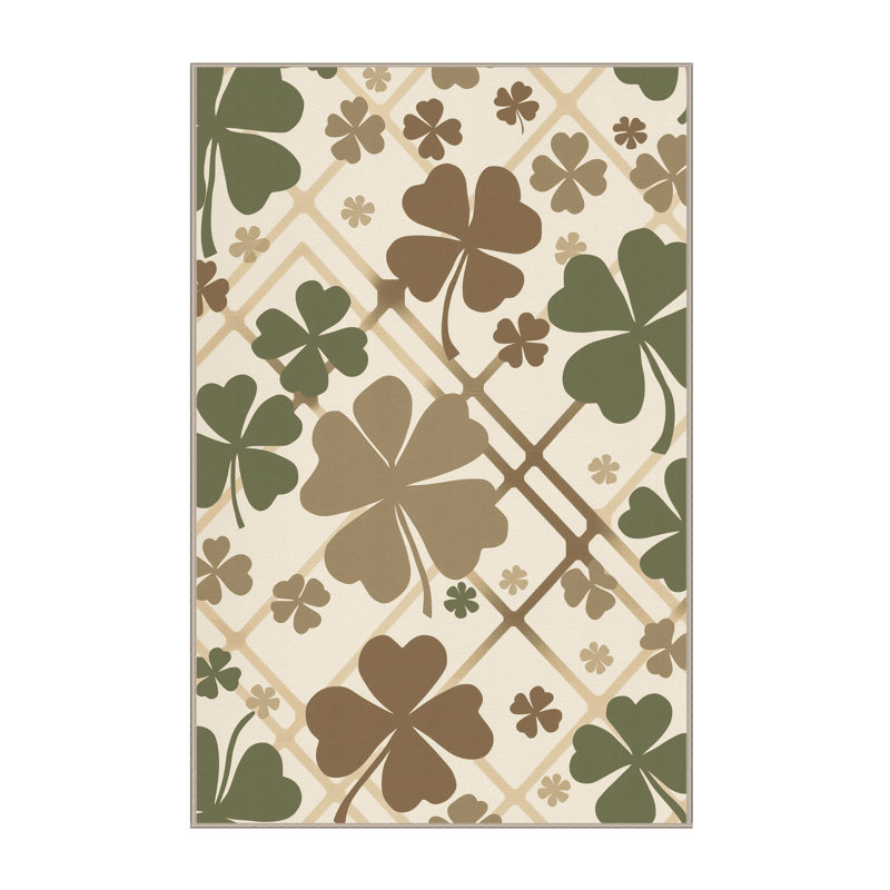 Tapis géométrique beige BCBG Lavas lavable à la machine - Reliure beige, 8 x 12
