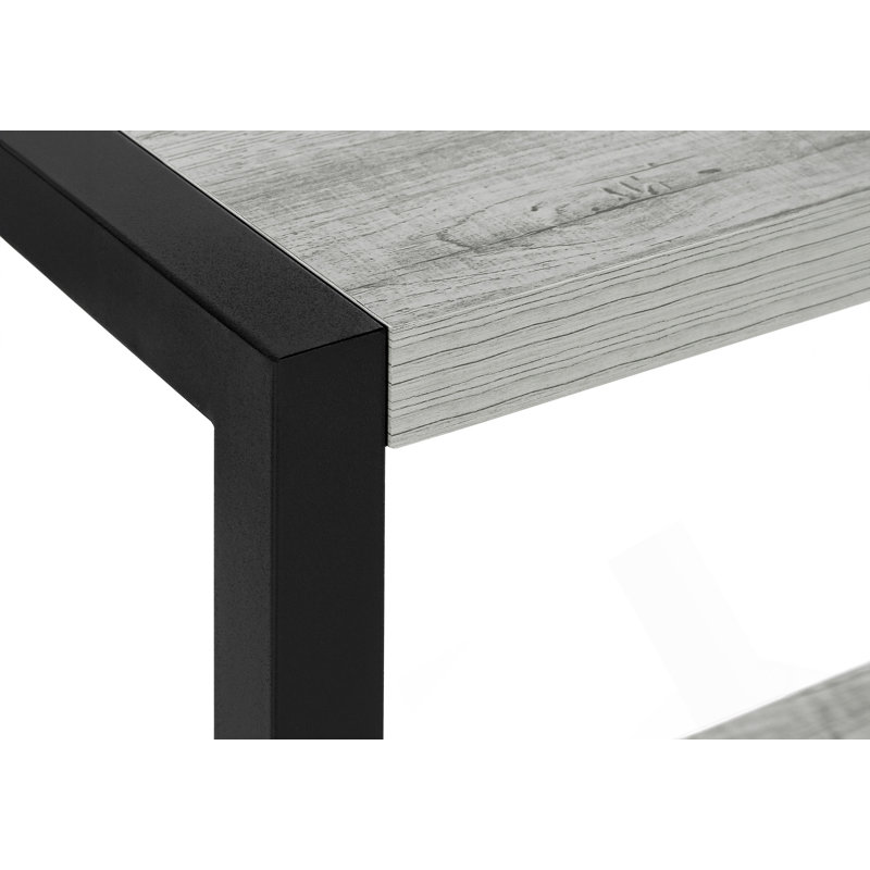 Table de bout étroite à 2 niveaux, Gris / Noir