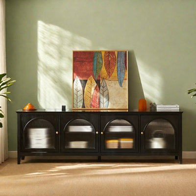 Simple retro design sense solid wood TV cabinet