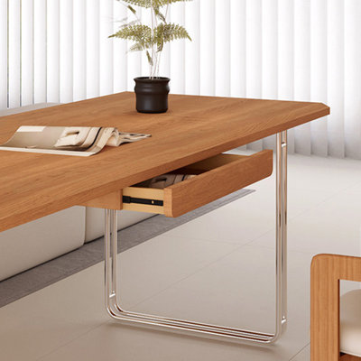 Bauhaus Solid Wood Computer Desk with Drawers