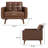 36.61" Wide Tufted Upholstered Faux Leather Accent Armchair (Set of 2 )-119024699