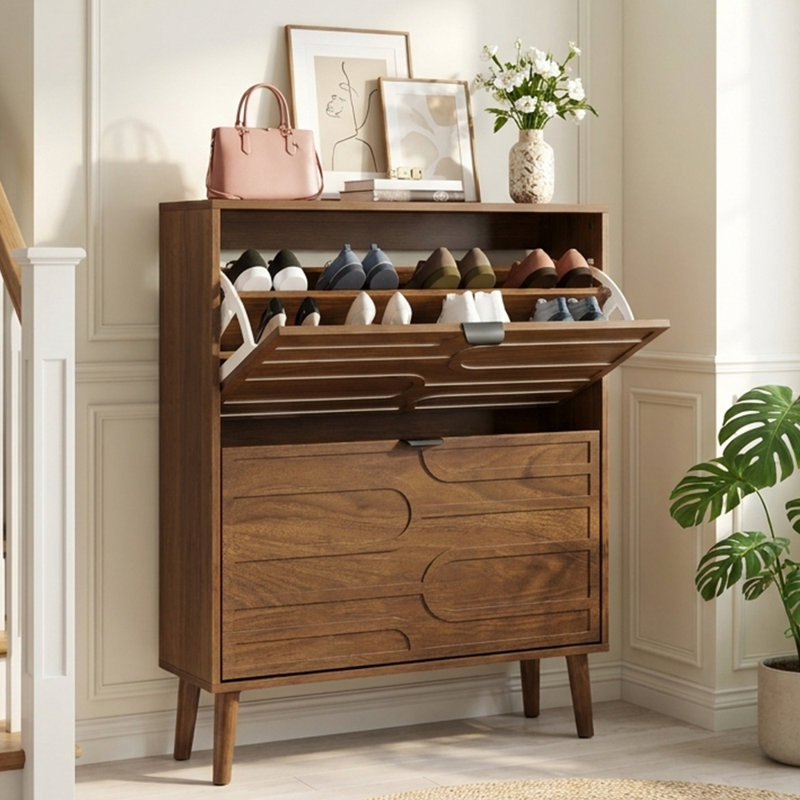Rangement pour chaussures compact Mid-Century, 31,5 pouces