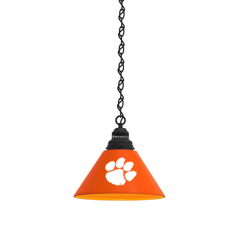 1 - Light Single Pendant, Black, Clemson Tigers
