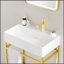 Meuble-lavabo autoportant de 24 po avec lavabo en céramique, pieds en métal ouverts et tablettes de rangement, finition blanche brillante pour les salles de bain modernes-1658727297-1658727303