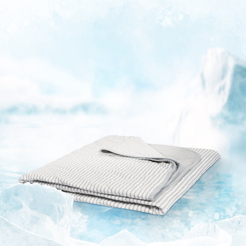 Couverture à rayures toutes saisons réversible