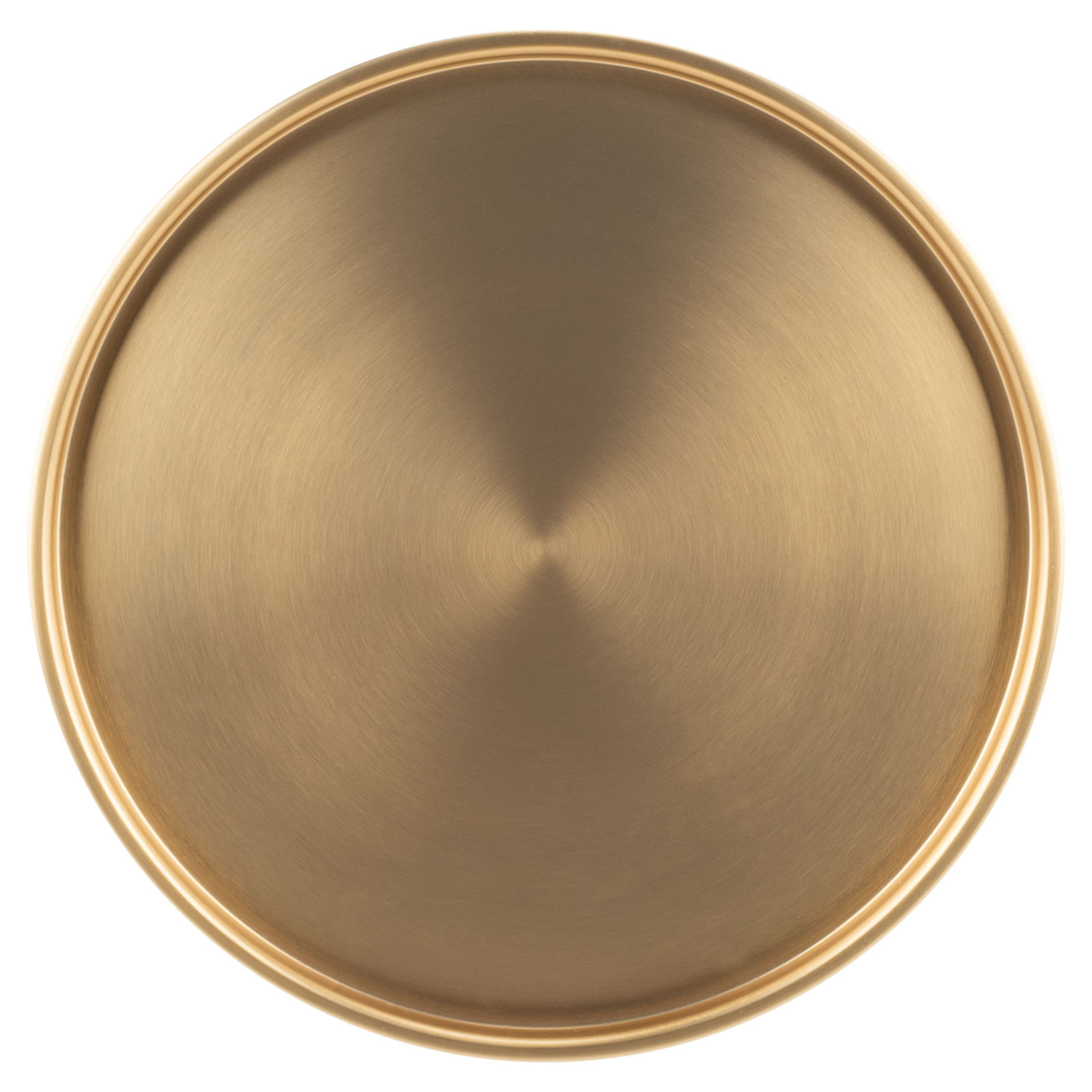 Steel Tray Top Pedestal Plant Stand, Antique Brass