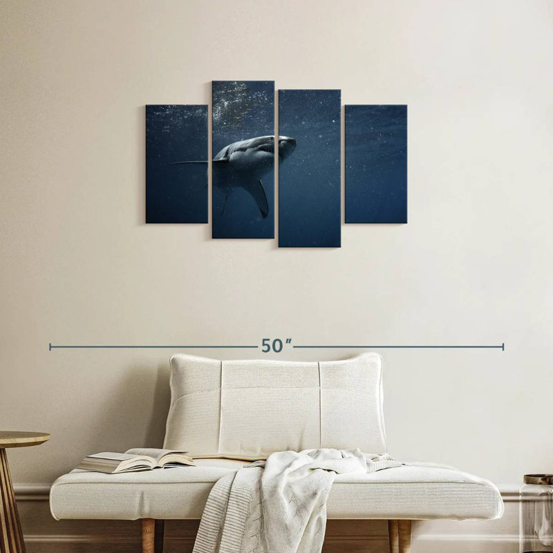 Grand requin blanc Brampt, H 22 po x l 36 po