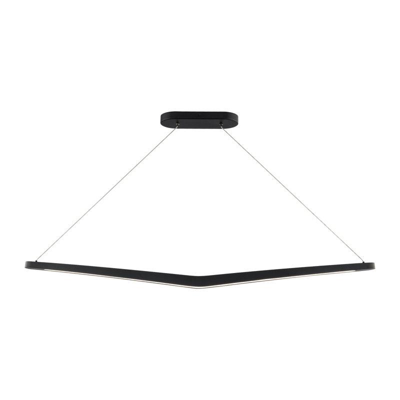 Alleron LED Linear Pendant, Black, 3000K