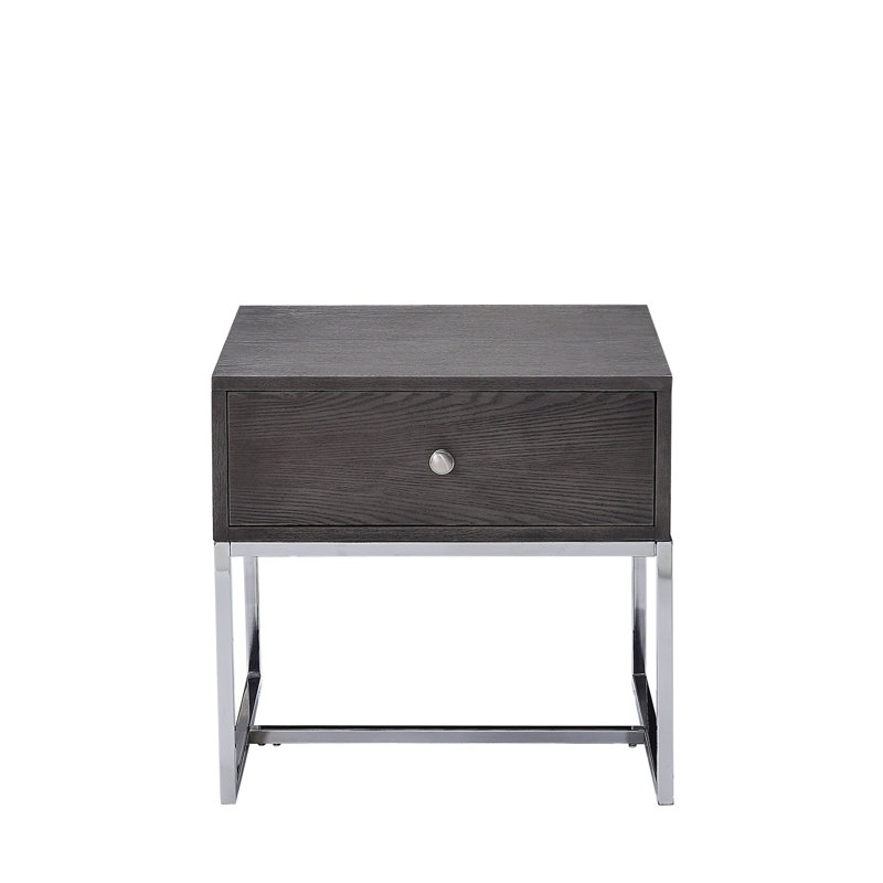 Iban Gray Finish End Table