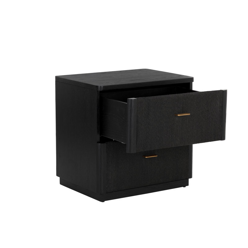 ETIENNE 2 - Drawer Nightstand, Black