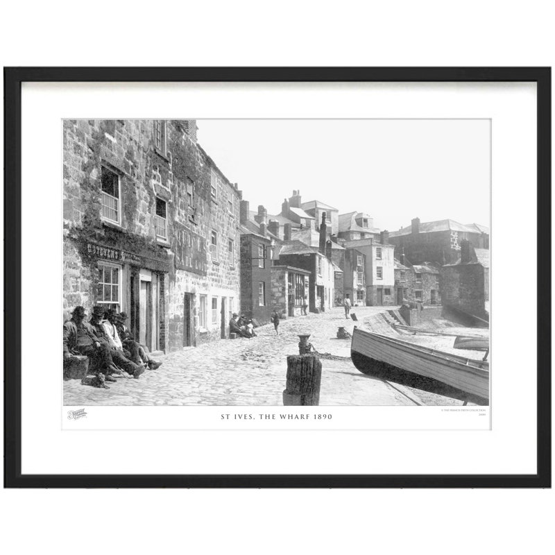 St Ives, The Wharf 1890 by Francis Frith - Single Picture Frame Print, 45cm H x 60cm W x 2.3cm D