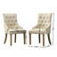 De 2 chaises pour petit déjeuner à oreilles en bois massif brun clair - Morning Delight Bright Choice