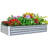 Galvanized Raised Garden Bed, Durable Outdoor Planter for Vegetables, Fruits, and Flowers with Open Base Design-840677802-840677801