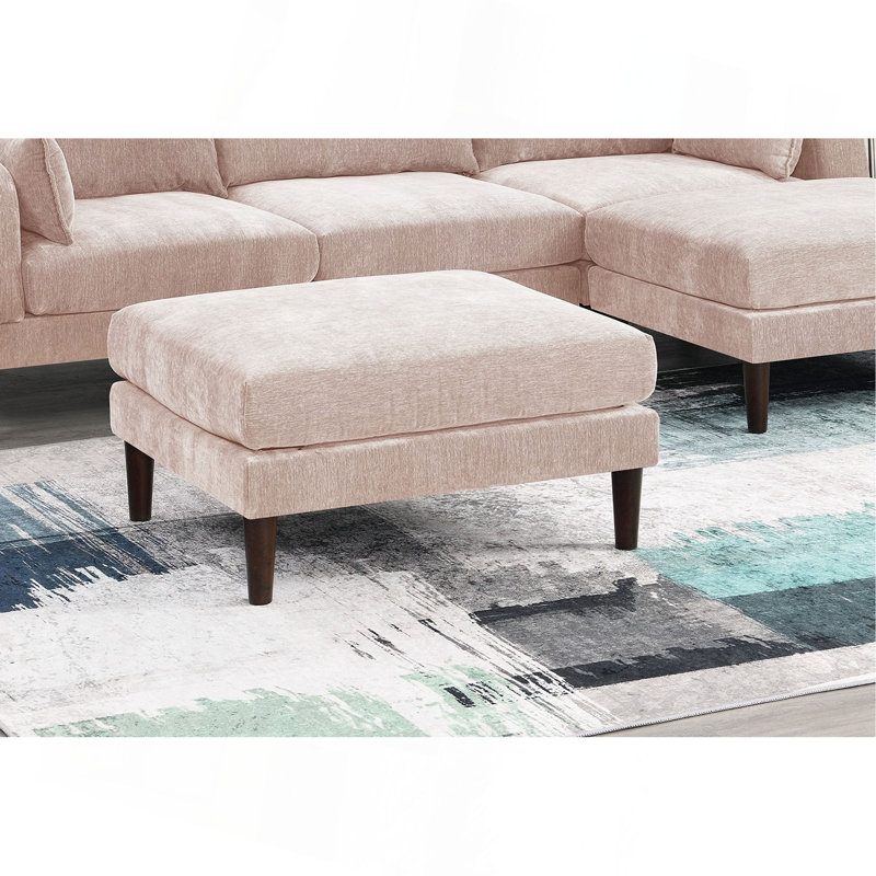 Magnifique repose-pieds en tissu avec repose-pieds en tissu Morgan, Rose