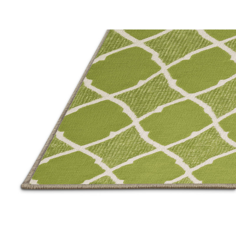 Tapis brun treillis lavable à la machine, Carré 4 pi