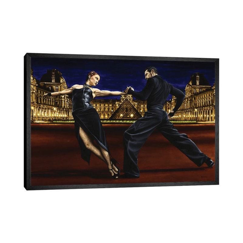 Last Tango In Paris by Richard Young - Painting on Canvas, 66.04 cm H x 45.72 cm W, Black Framed