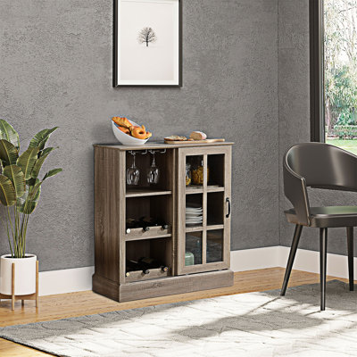 Armoire à vin avec rangement et présentoir à vin