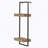Iron And Wood Wall Shelf With Two Shelves