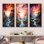 «Rainbow Mountain Sunrise Landscape», ensemble d'art mural sur toile arc-en-ciel de 3